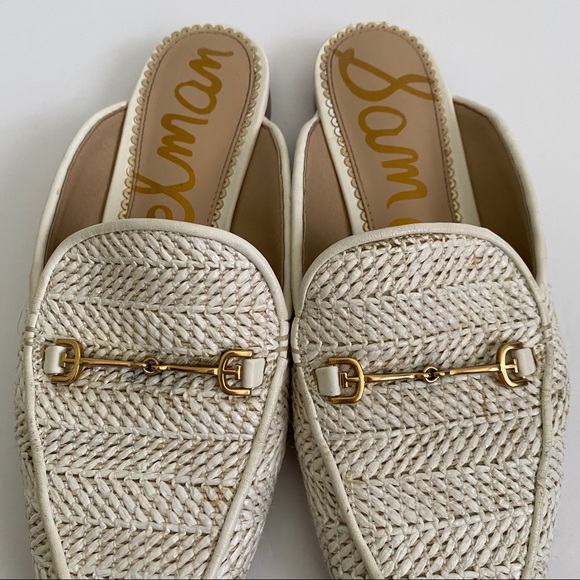 Sam Edelman Linnie Mules Raffia Rounded Toe - Picture 5 of 13